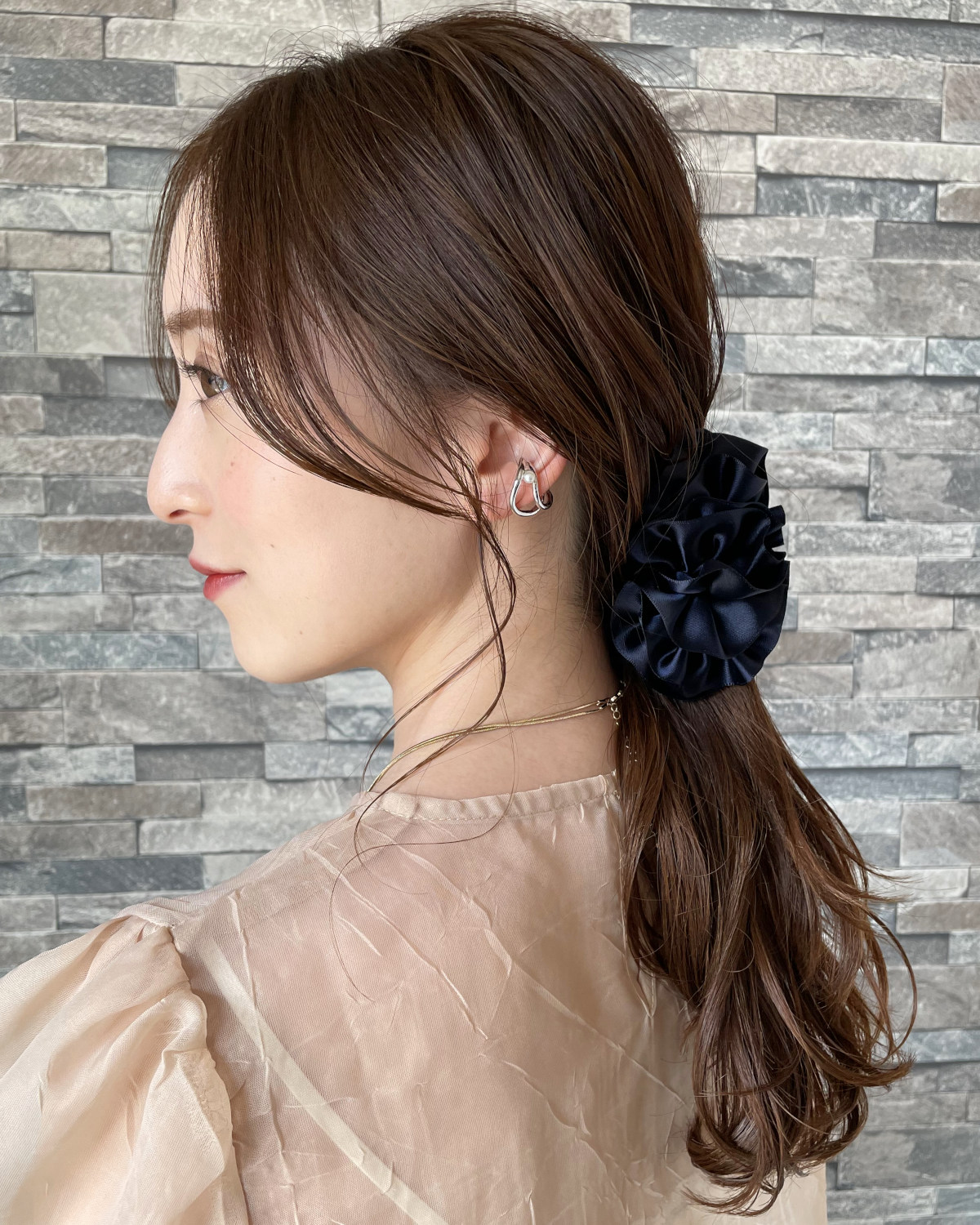 バンスクリップ 花 フラワー ヘアクリップ シンプル ヘアアクセサリー