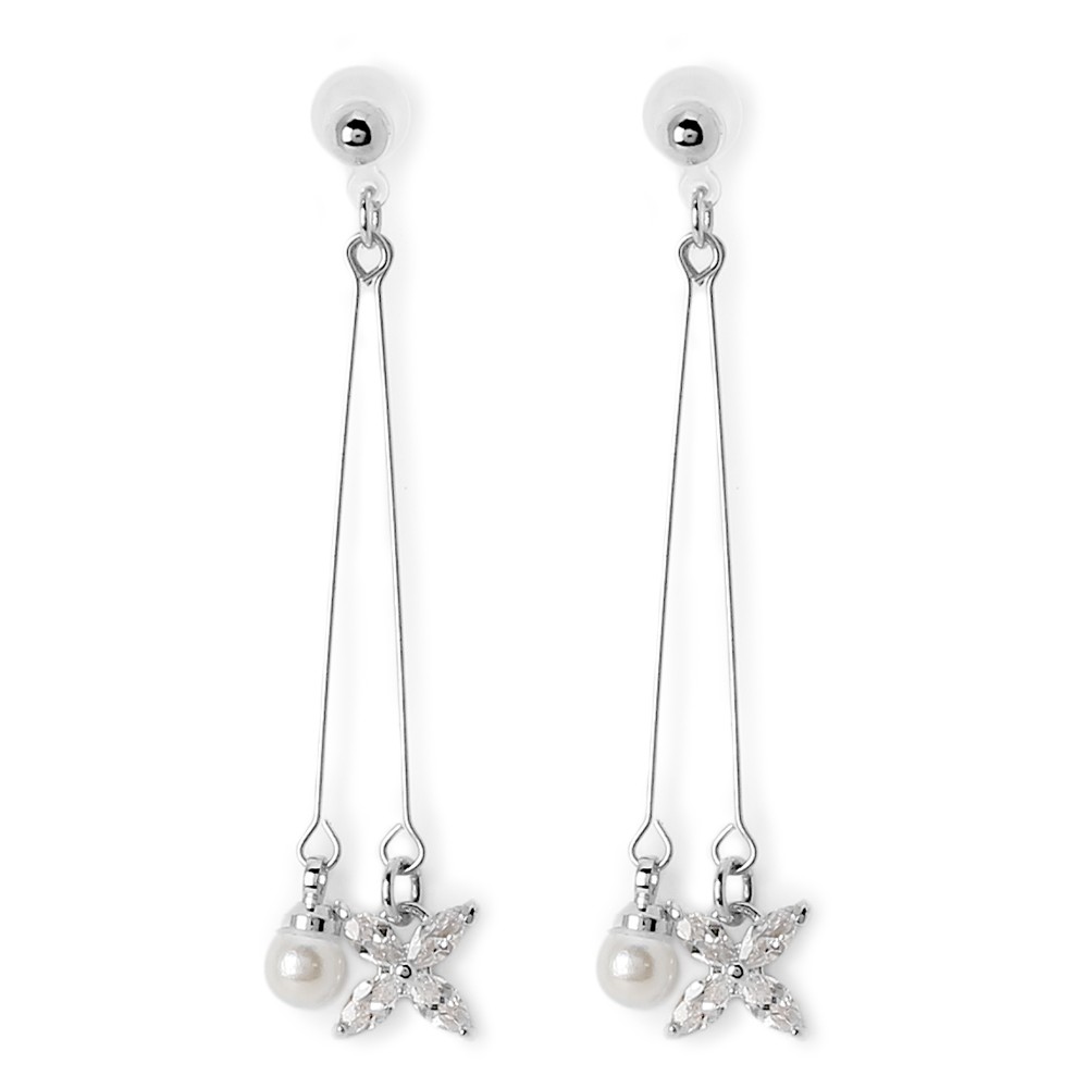 パール ピアス イヤリング 金属アレルギー ノンホールピアス キャッチ