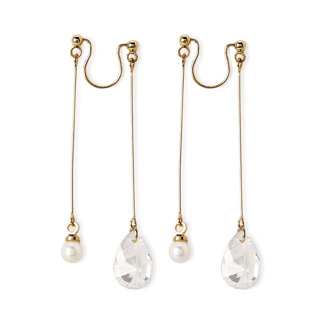 パール ピアス イヤリング 金属アレルギー ノンホールピアス キャッチ