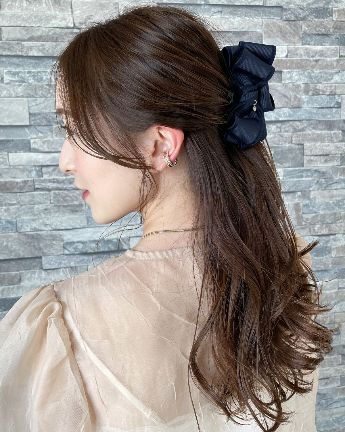 ヘアクリップ リボン バンスクリップ ヘアアクセサリー ヘアアクセ 髪