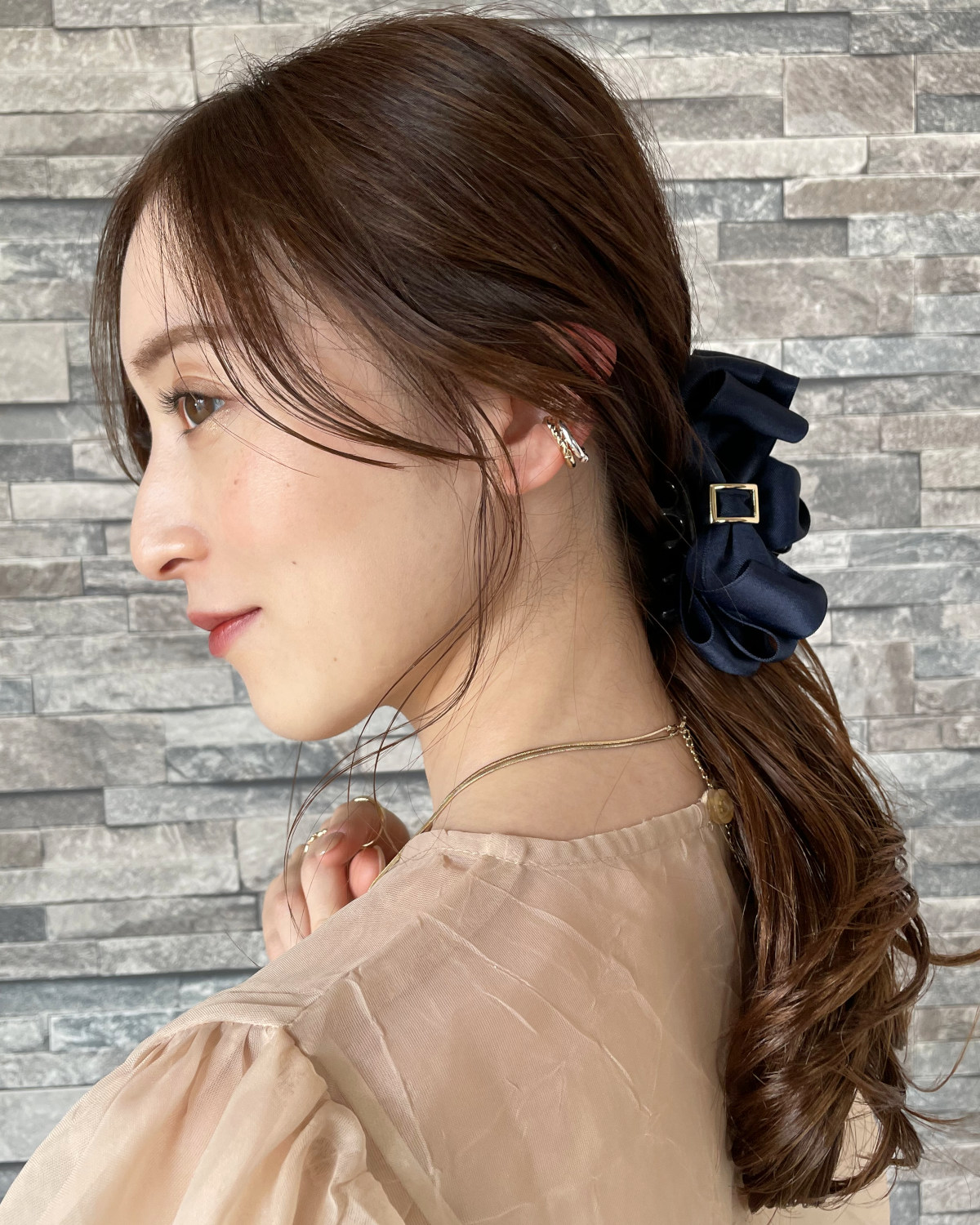 ヘアクリップ リボン バンスクリップ ヘアアクセサリー ヘアアクセ 髪