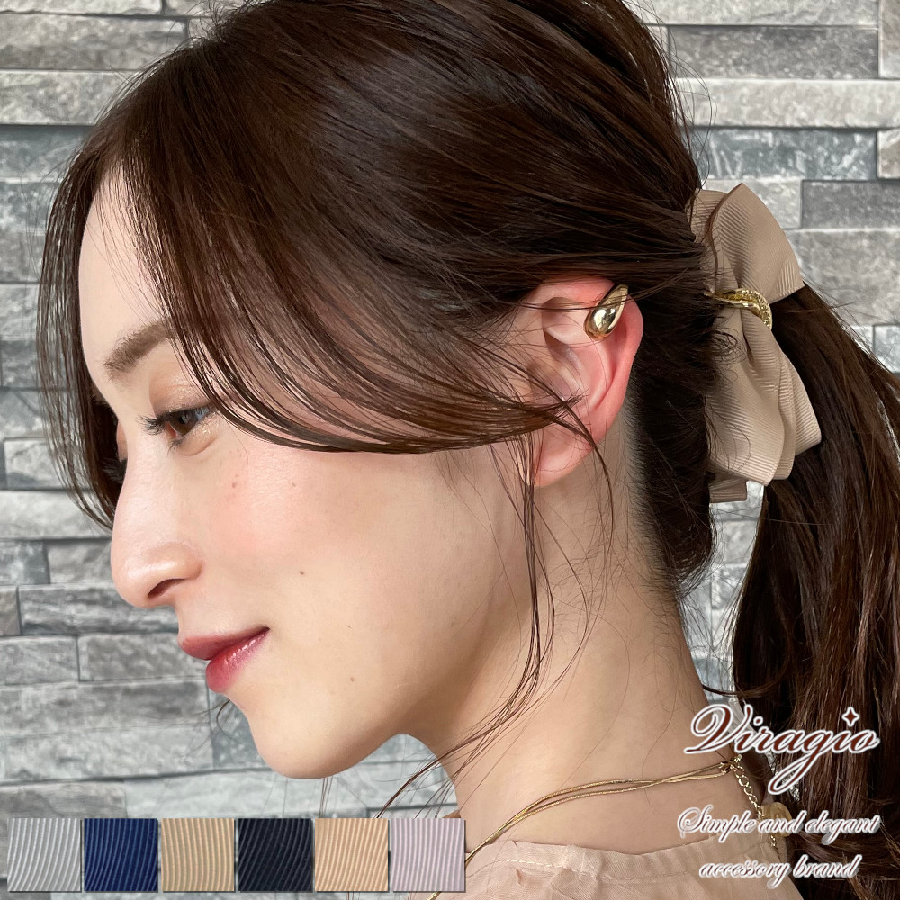 バナナクリップ ヘアクリップ ヘアアクセサリー ヘアアクセ リボン