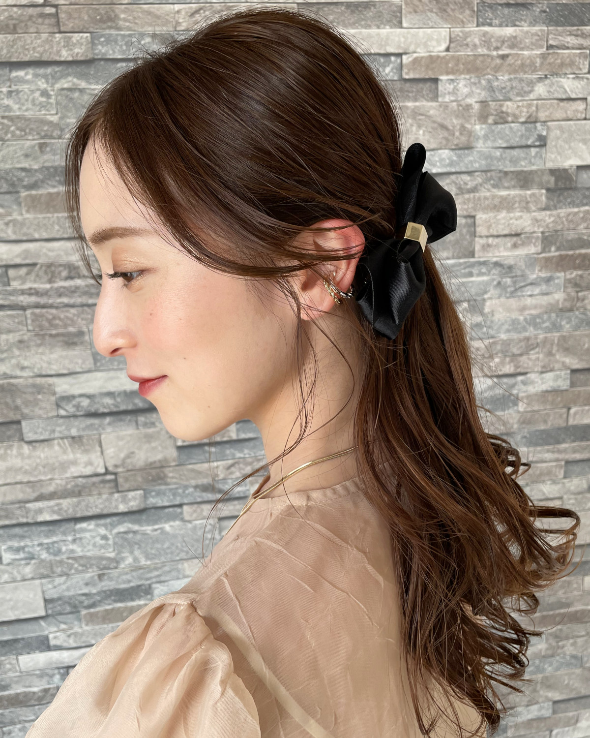 バレッタ リボン ヘアアクセサリー ヘアアクセ ヘアクリップ 大 滑り止め付き 髪留め 髪飾り 大人 シンプル ハーフアップ おしゃれ まとめ髪  ブランド vi-1856