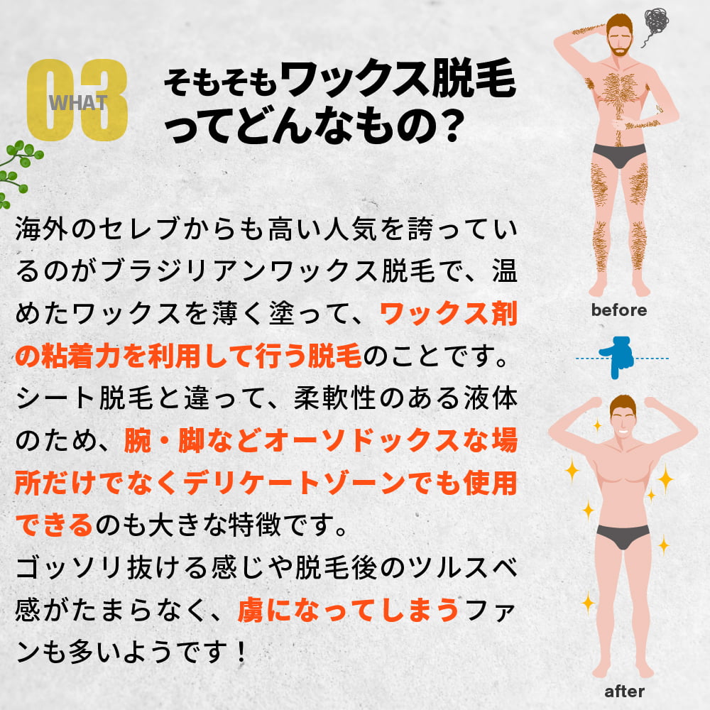 脱毛 メンズ ブラジリアンワックス VIO デ...の詳細画像5