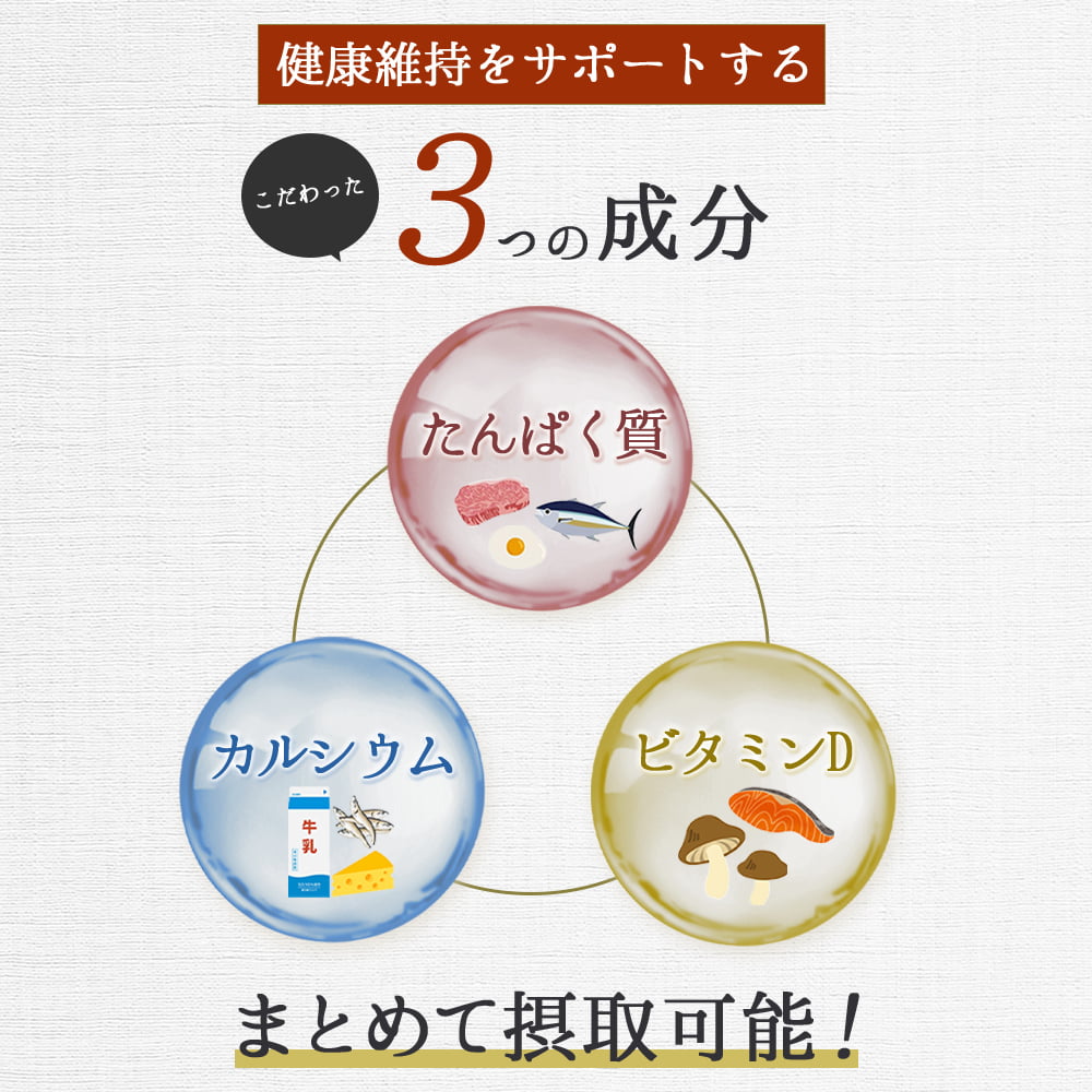 シニア向けプロテイン 600g ミルク風味 栄養機能食品 ザプロ 無添加 人工甘味料不使用 大人の健康プロテイン タンパク質 カルシウム ビタミンD ビタミンK｜virginbeautyshop｜07