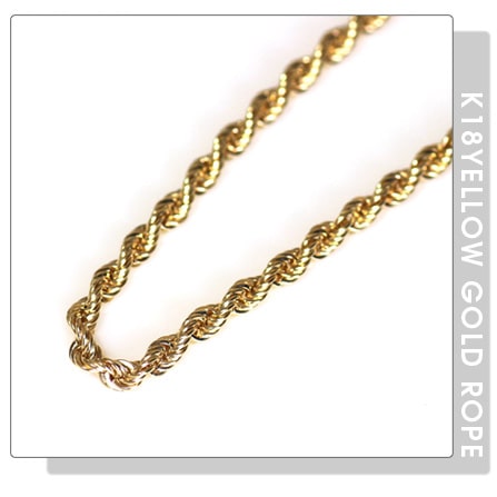 メンズ ネックレス チェーン 18金 パイプロープチェーン 18K ゴールド K18 K18WG K18YG メンズジュエリー 男性 アクセサリーホワイトゴールド イエローゴールド |  | 04