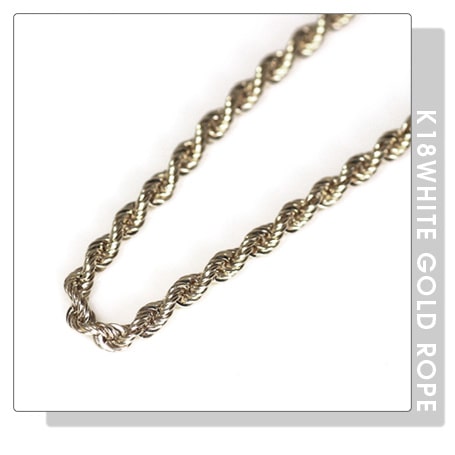 メンズ ネックレス チェーン 18金 パイプロープチェーン 18K ゴールド K18 K18WG K18YG メンズジュエリー 男性 アクセサリーホワイトゴールド イエローゴールド |  | 05