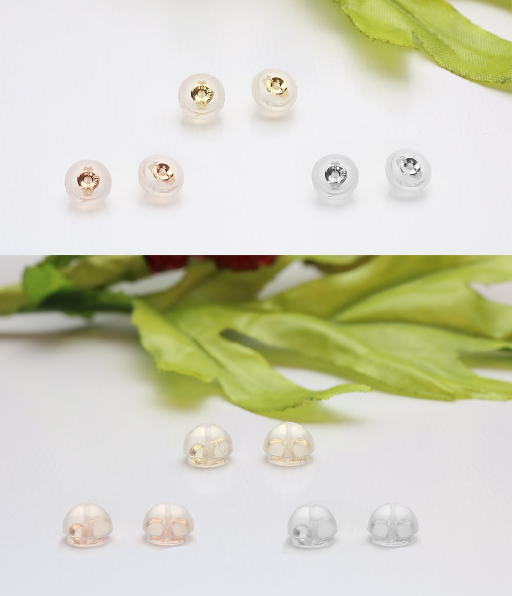 インビジブル セッティング ハート ピアス ルビー ピンクサファイア 