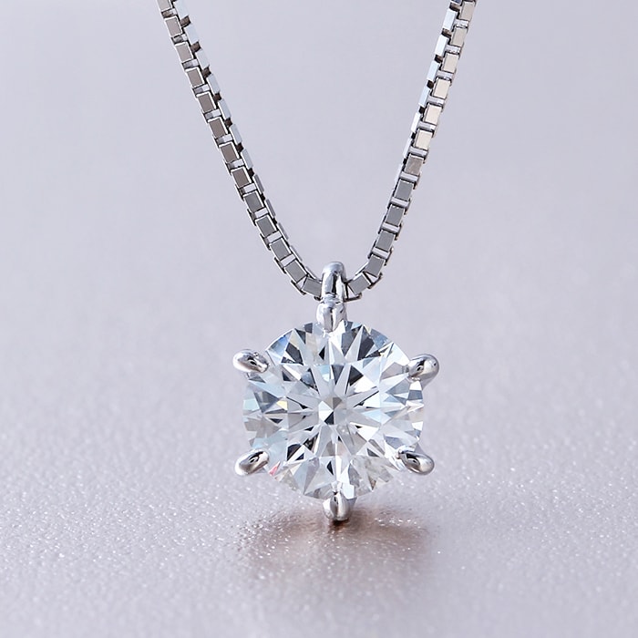天然ダイヤモンド0.553ct Gカラー/SI-1/EXCELLENT×プラチナ一粒ダイヤ 