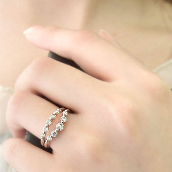 プラチナ×0.3ctダイヤモンド・セレンシアスリング・指輪 R2100A【天然ダイヤモンド】レディース｜virgindiamond