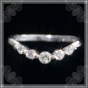 プラチナ×0.3ctダイヤモンド・セレンシアスリング・指輪 R2100A【天然ダイヤモンド】レディース｜virgindiamond｜02