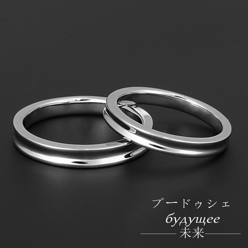 【メンズ エンゲージリング】Pt950 プラチナハード マリッジリング ブードゥシェ〜未来〜 VM0009 | 