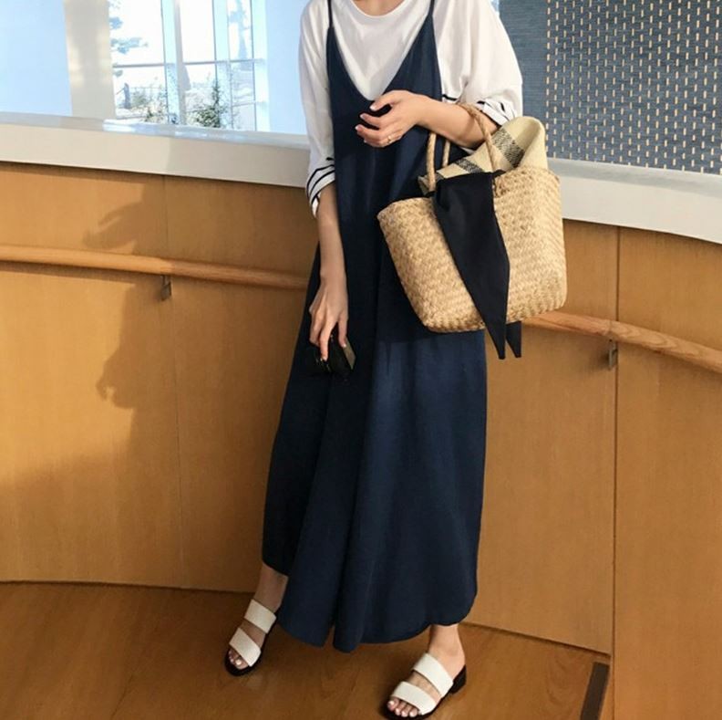 ワンピース レディース ジャンスカ ガウチョパンツ リネン きれいめ 40代 50代 S1239 S1239 Visage Souriant Fine 通販 Yahoo ショッピング