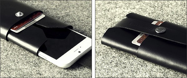 Charbonize レザー ウォレットタイプケース for iPhone 6(ブラック)