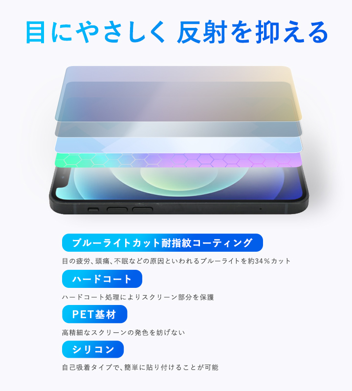arrows Alpha M08 / F-51F 保護 フィルム OverLay Eye Protector 低反射 for アローズ アルファ 液晶保護 ブルーライトカット 反射防止 爆買 関連画像2