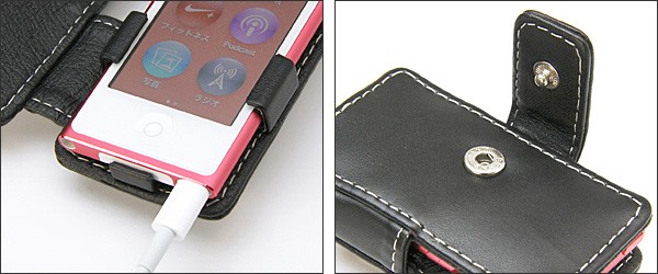 PDAIR レザーケース for iPod nano(7th gen.) 横開きタイプ : ビザビ