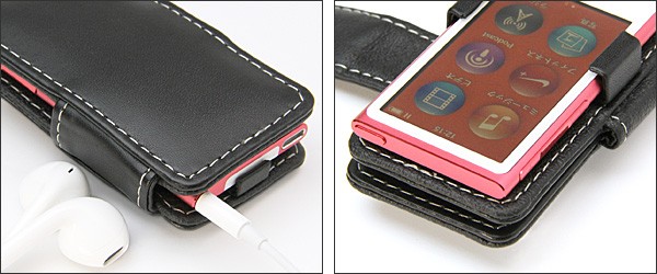 PDAIR レザーケース for iPod nano(7th gen.) 横開きタイプ : ビザビ