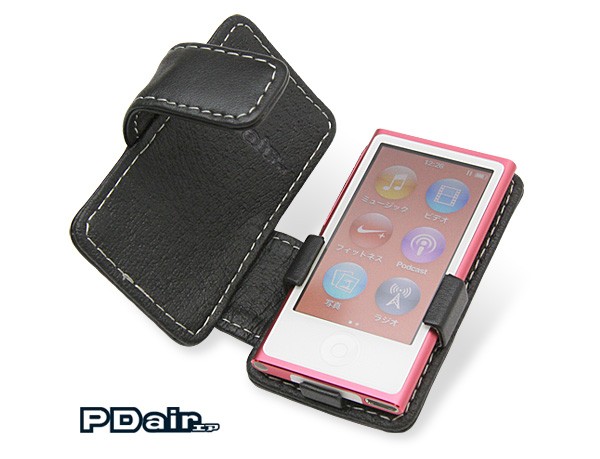 PDAIR レザーケース for iPod nano(7th gen.) 横開きタイプ