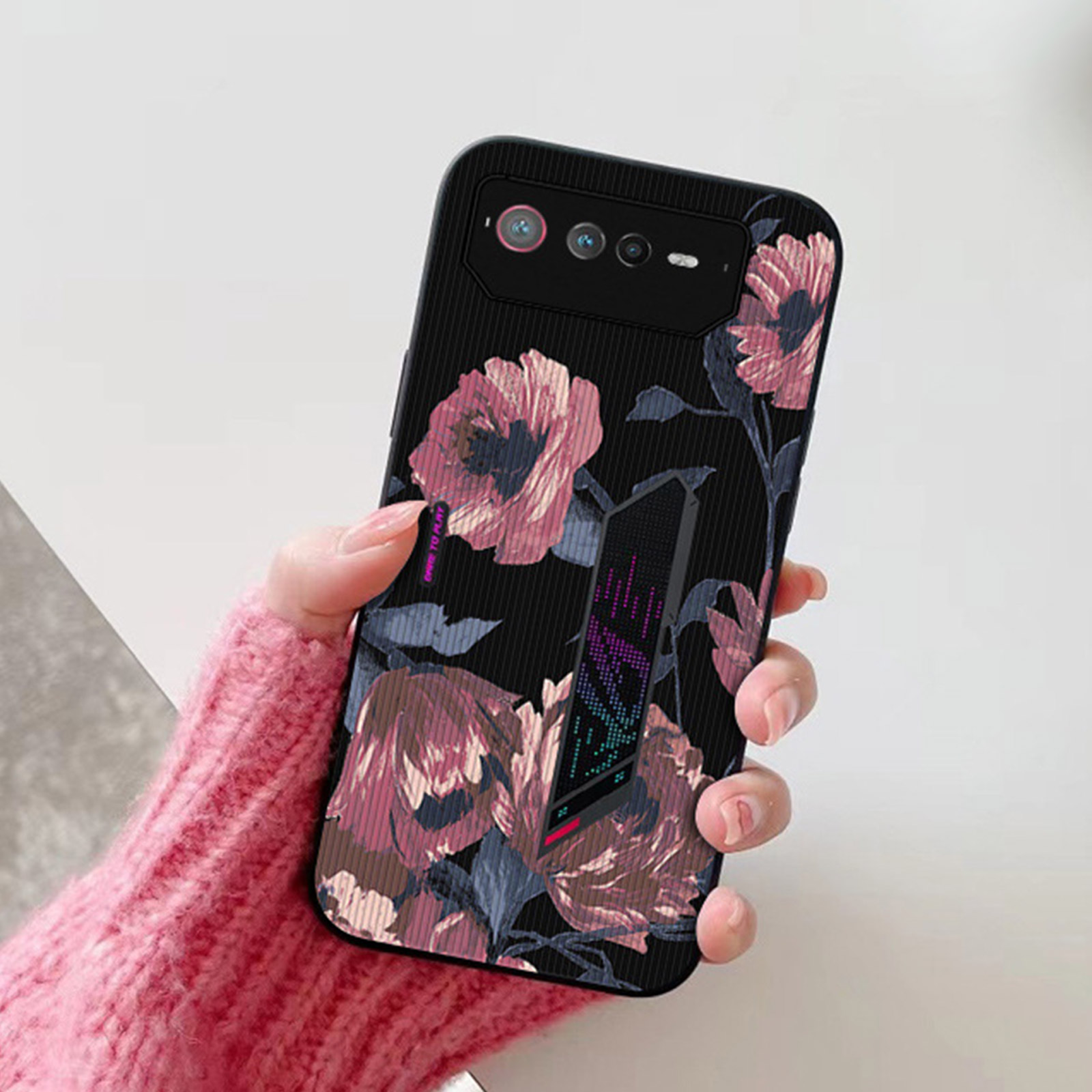 ASUS ROG Phone 6 6 Proケース 傷やほこりから守る PUレザー素材 おしゃれ  CASE 耐衝撃 爽やか 花柄 人気 背面カバー 強化ガラスフィルム おまけ付き｜visos-store｜02