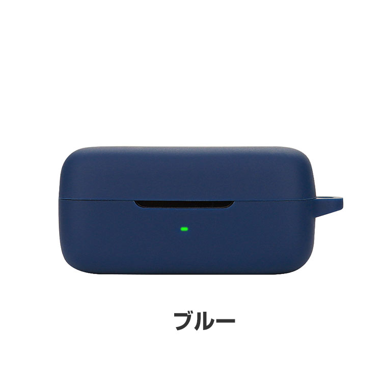 ⭐️For EarFun Free Pro 3ケース保護カバー　カラビナ　ブルー EarFun Free Pro 3 ケース シリコン素材のカバー CASE 耐衝撃 落下防止