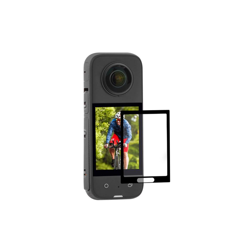 Insta360 X3 画面保護 硬度9H 強化ガラス 0.26mm HD Film 気泡防止 アクションカメラ 傷つき防止 グレア 光沢 インスタ360 X3 液晶保護ガラス フィルム｜visos-store｜02