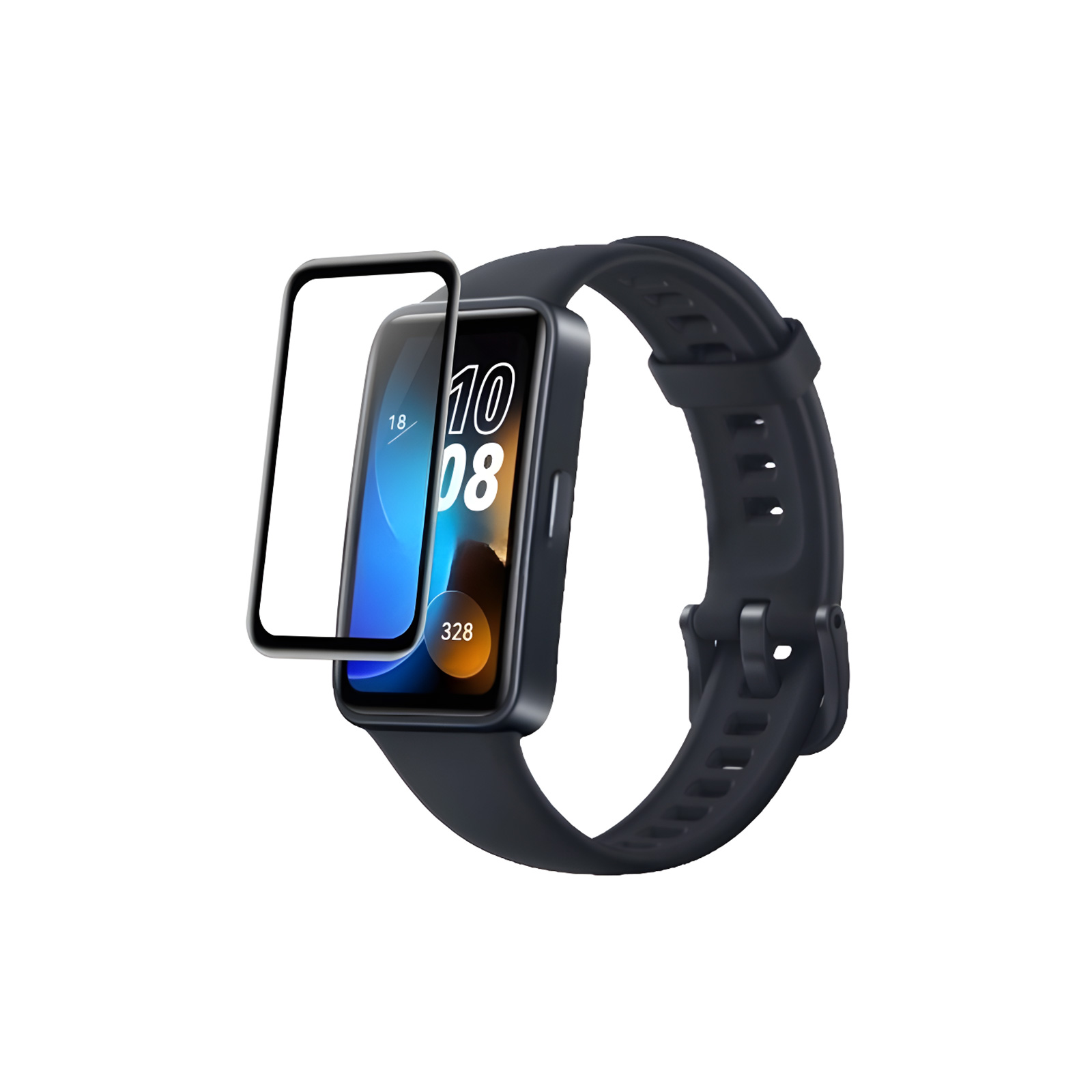 HUAWEI Band 8 スマートウォッチ HD Film 全画面保護フィルム 3D