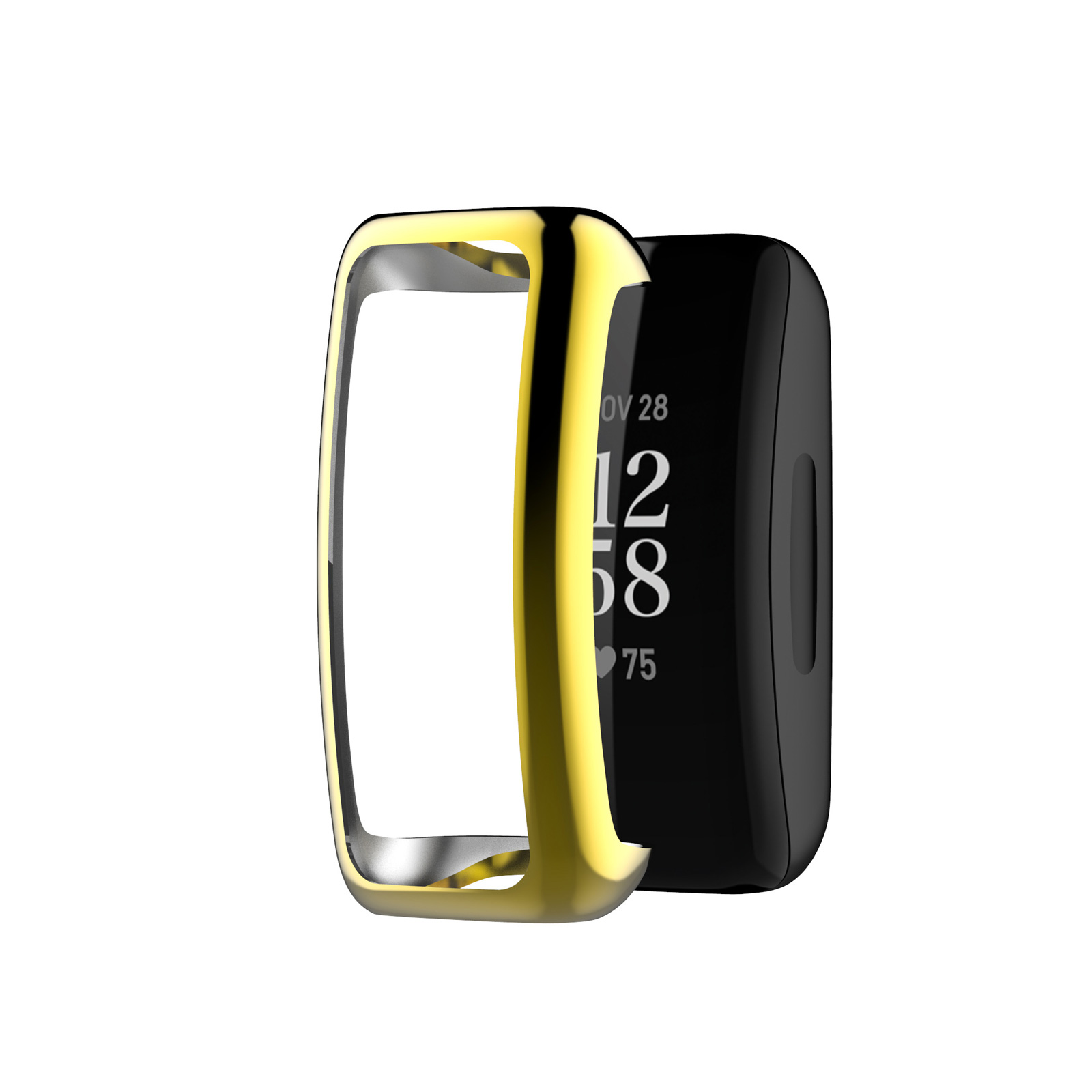 フィットビット Fitbit Inspire 3 ケース TPU シンプルで ソフトカバー CASE 画面保護 メッキ仕上げ 耐衝撃 簡単装着 おすすめ 人気 クリア カバーケース｜visos-store｜04