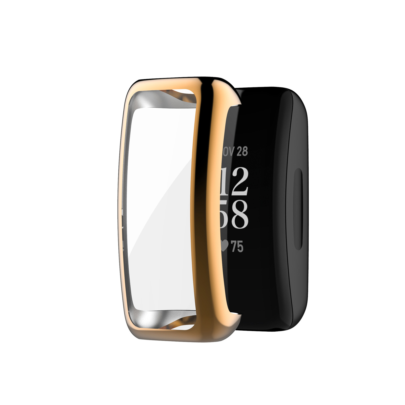 フィットビット Fitbit Inspire 3 ケース TPU シンプルで ソフトカバー CASE 画面保護 メッキ仕上げ 耐衝撃 簡単装着 おすすめ 人気 クリア カバーケース｜visos-store｜07