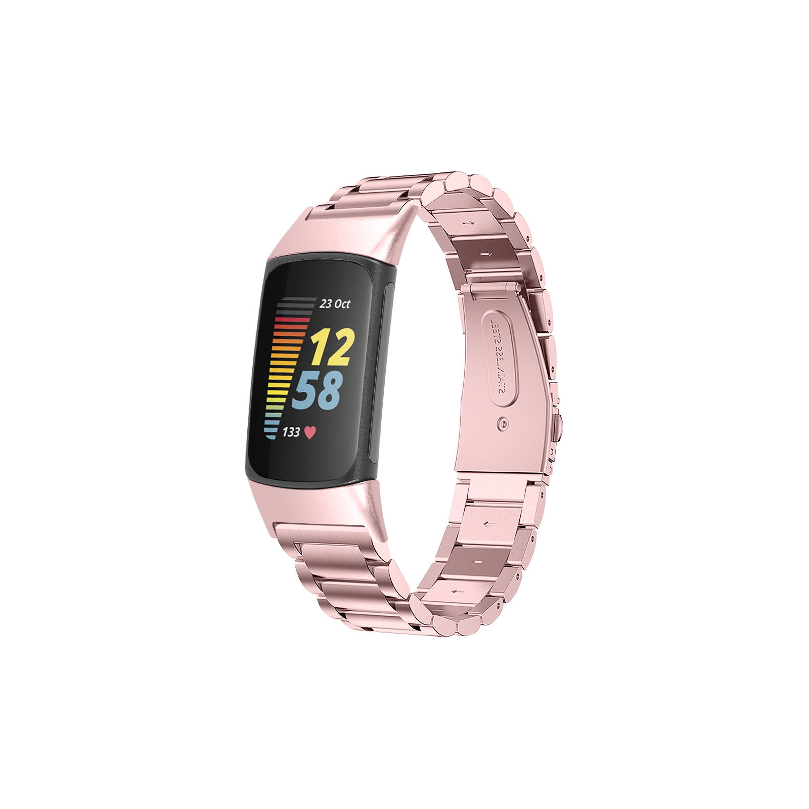 Fitbit Charge 6 ウェアラブル端末・スマートウォッチ 交換 バンド オシャレな  高級ステンレス  腕時計ベルト 交換用 ベルト 替えベルト 簡単装着｜visos-store｜04