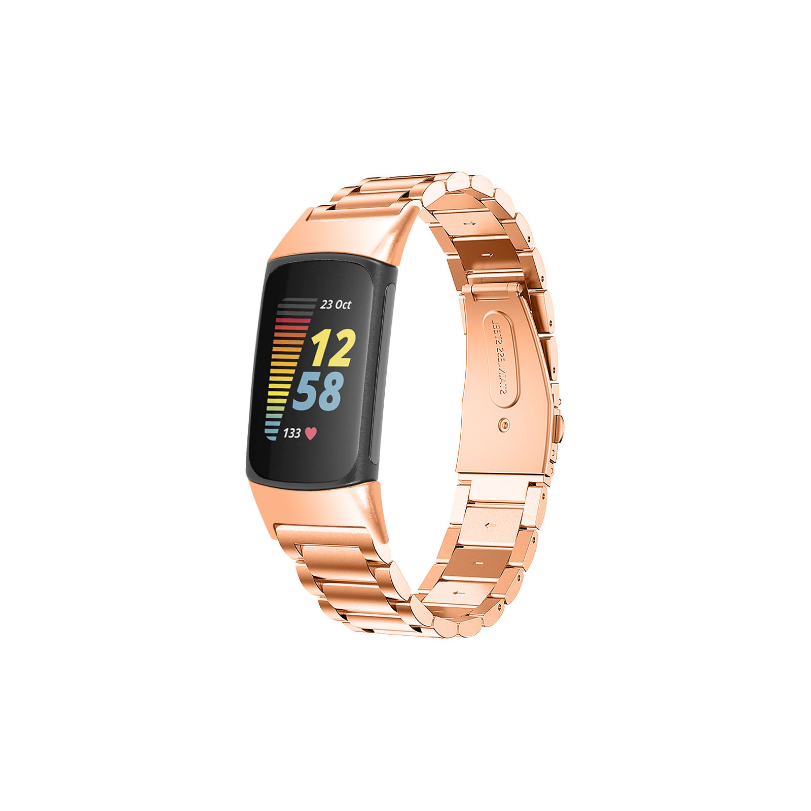 Fitbit Charge 6 ウェアラブル端末・スマートウォッチ 交換 バンド オシャレな  高級ステンレス  腕時計ベルト 交換用 ベルト 替えベルト 簡単装着｜visos-store｜05
