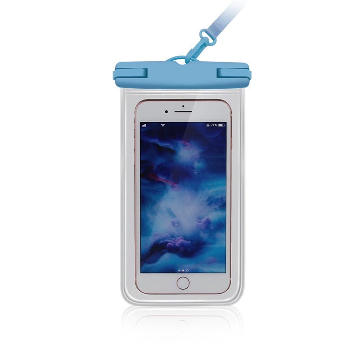 防水ケース 水泳 潜水 PVC素材   iPhone Android 7インチ以下全機種対応 スマホケース 透明 ケース  ネックストラップ IPX8防水レベル 2個セット｜visos-store｜04