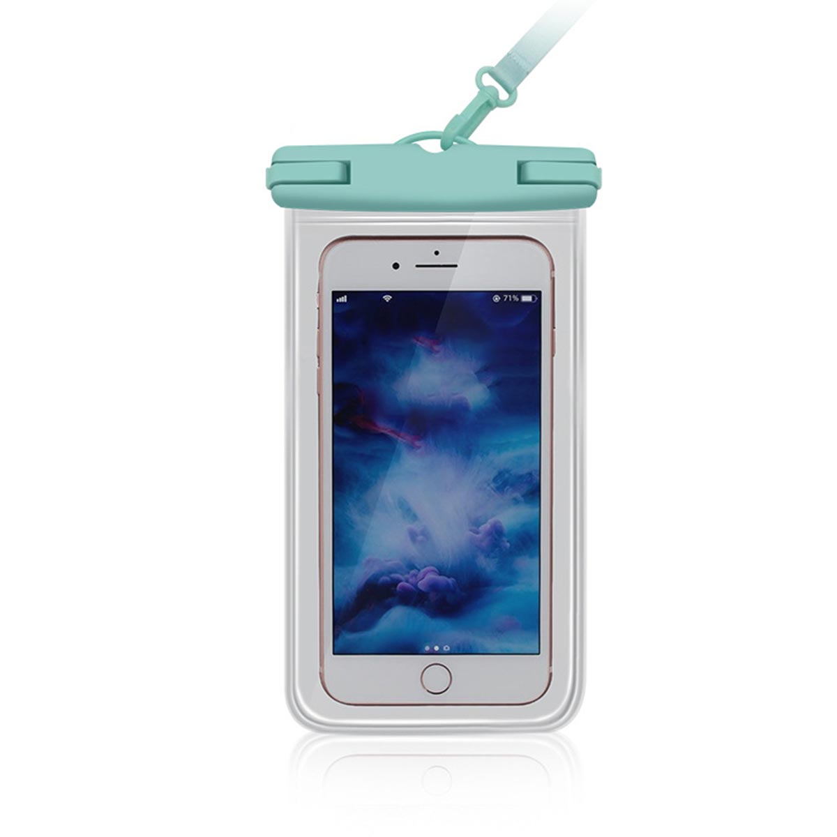 防水ケース 水泳 潜水 PVC素材   iPhone Android 7インチ以下全機種対応 スマホケース 透明 ケース  ネックストラップ IPX8防水レベル 2個セット｜visos-store｜03