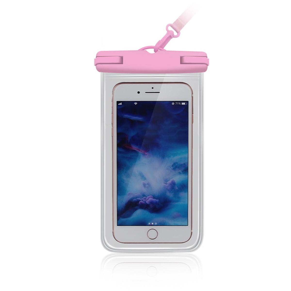 防水ケース 水泳 潜水 PVC素材   iPhone Android 7インチ以下全機種対応 スマホケース 透明 ケース  ネックストラップ IPX8防水レベル 2個セット｜visos-store｜06