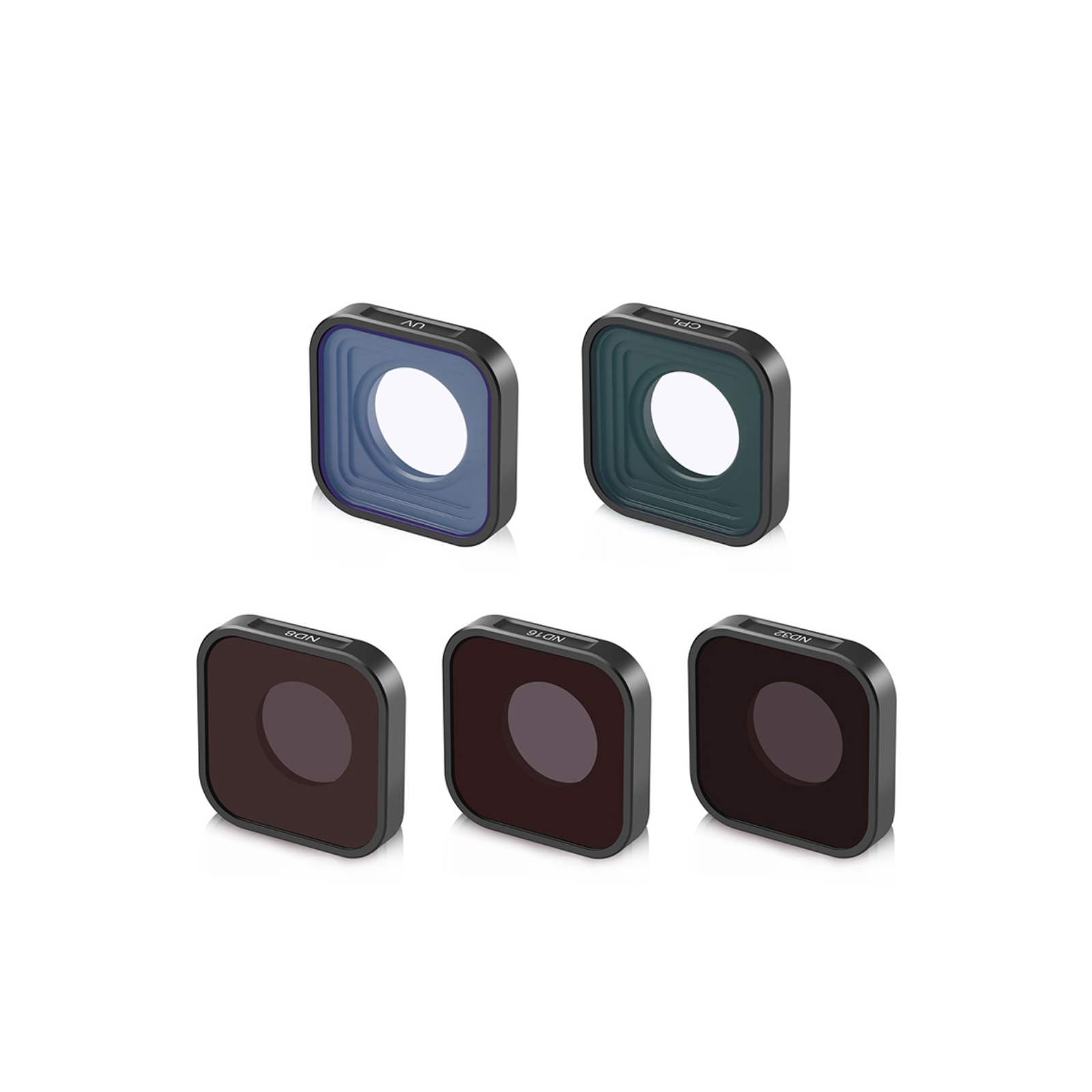 GoPro HERO12/11/10/9 Black専用 5個 NDフィルターキット CPLフィルター+UVフィルター+ND8 ND16 ND32 減光フィルター HD光学ガラス 多層コーティング｜visos-store｜02
