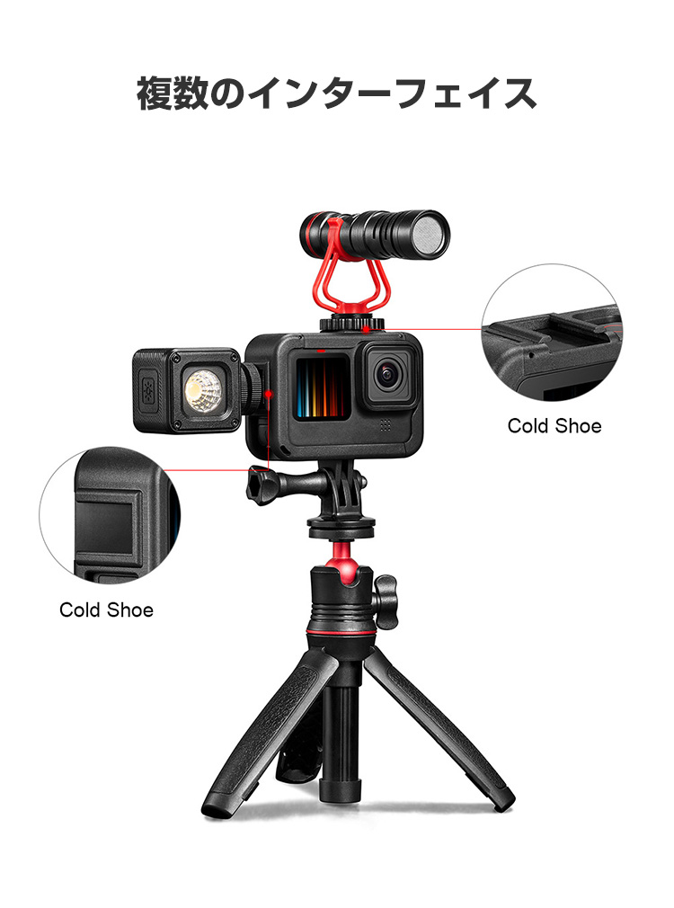 GoPro Hero12 Hero11 Black Hero10 Hero9 用 フレームケージ