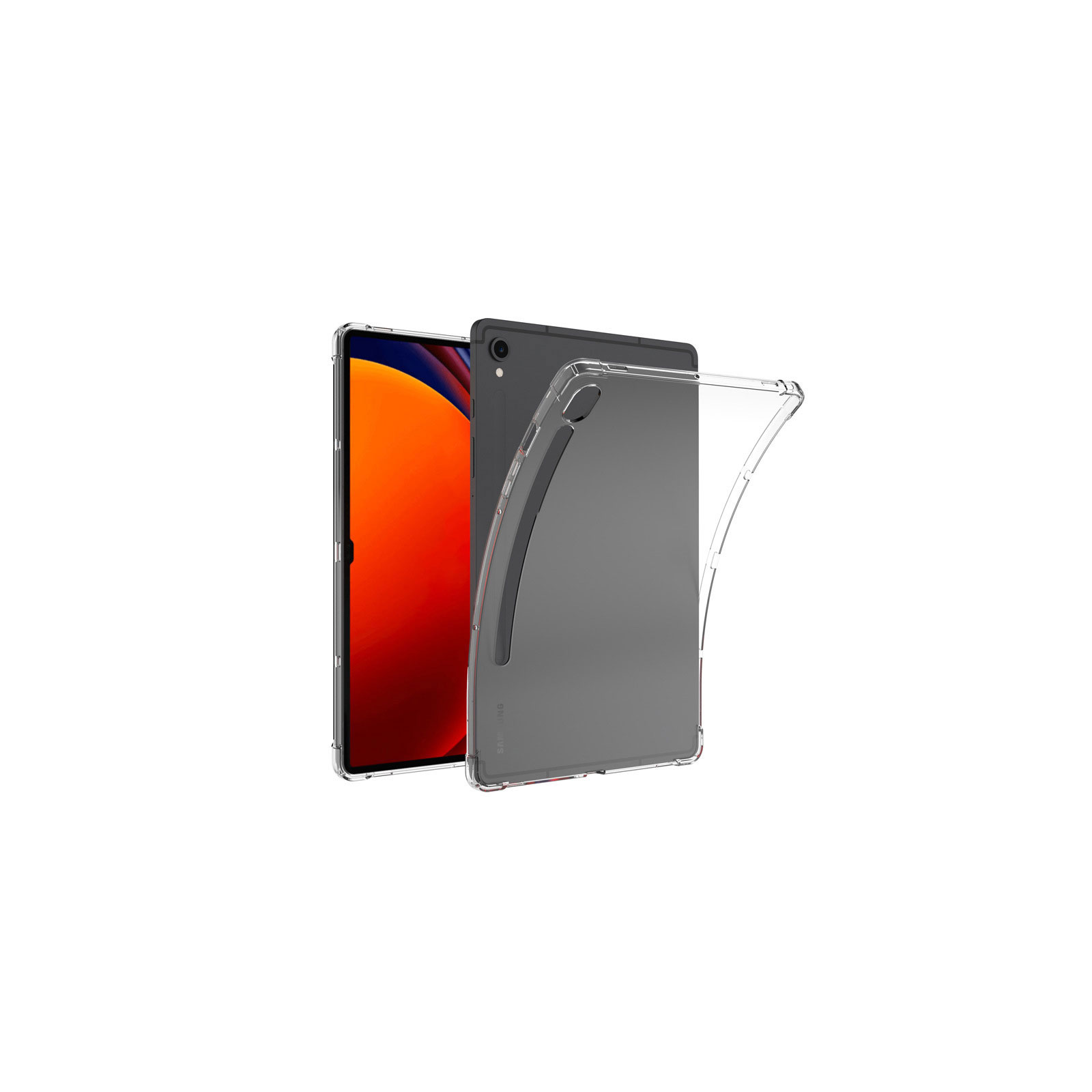 Galaxy Tab S9 FE ケース 耐衝撃 カバー 10.9インチ タブレット クリア TPU素材 傷やほこりから守る 衝撃吸収 透明 ソフトケース 実用 人気 背面カバー CASE｜visos-store｜02