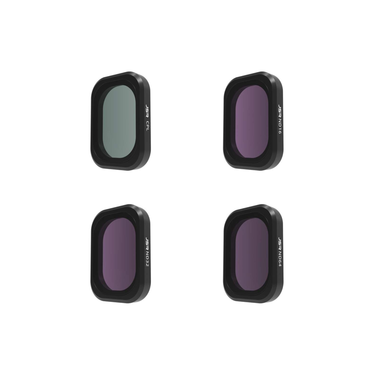 DJI オスモ ポケット3用 4個 フィルターキット CPLフィルター+ND16 ND32 ND64 減光フィルター HD光学ガラス 多層コーティング アルミ合金フレーム｜visos-store｜02