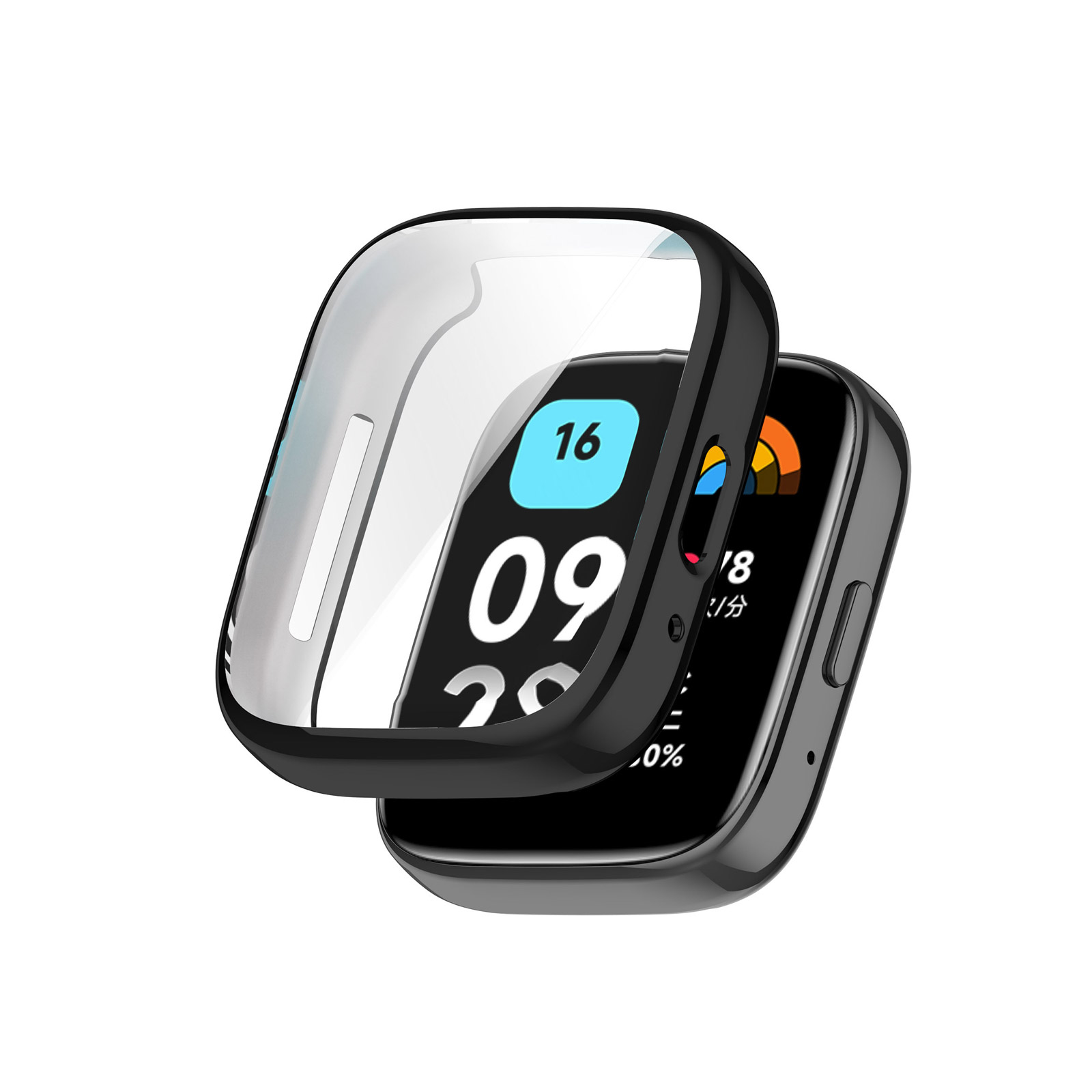 Redmi Watch 3 Active クリア ケース TPU メッキ仕上げ シンプルで 一体型 CASE カッコいい 画面保護 メタル調 簡易着脱 人気 CASE 保護ケース カバー｜visos-store｜02