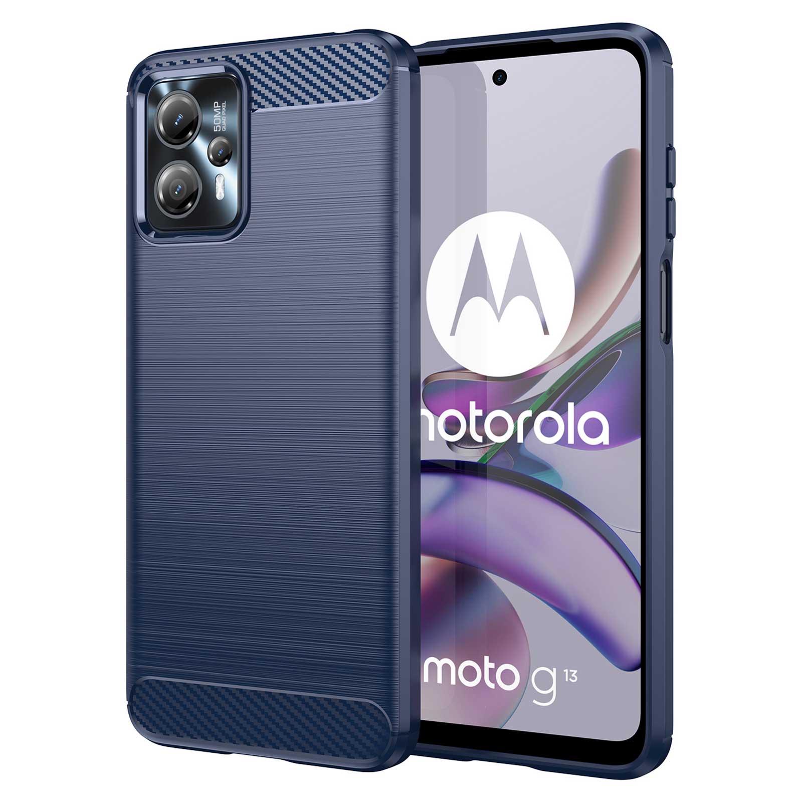 Motorola Moto G13 ケース 耐衝撃 保護 ケース 傷やほこりから守る CASE 衝撃に強いTPU素材 カーボン調 耐衝撃 実用 人気  背面カバー おしゃれ ソフトカバー