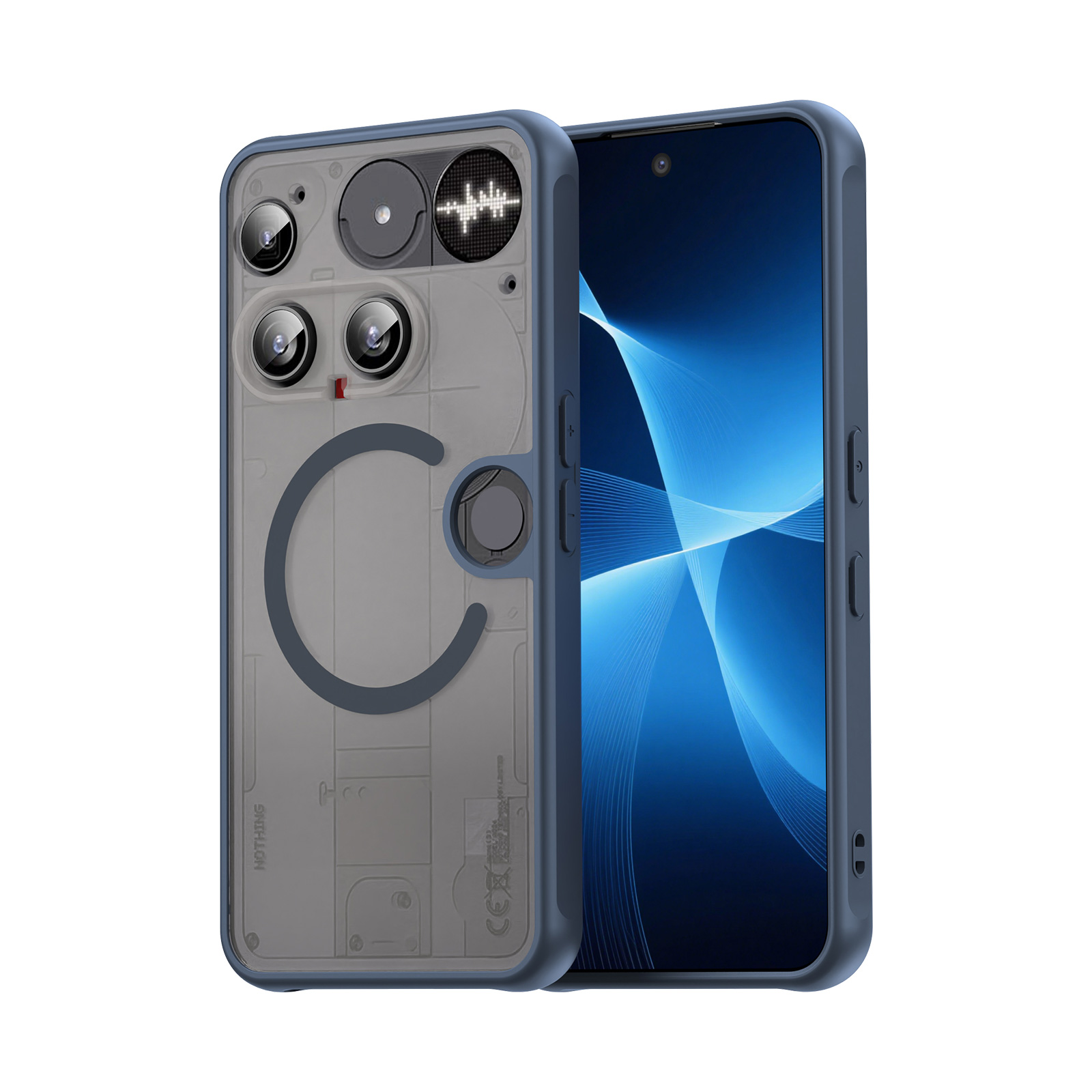 Nothing Phone (3a) ブルー　カバー・ガラスフィルム付き Nothing ナッシング フォン3a フィルム CMF Phone 2 Pro ブルー