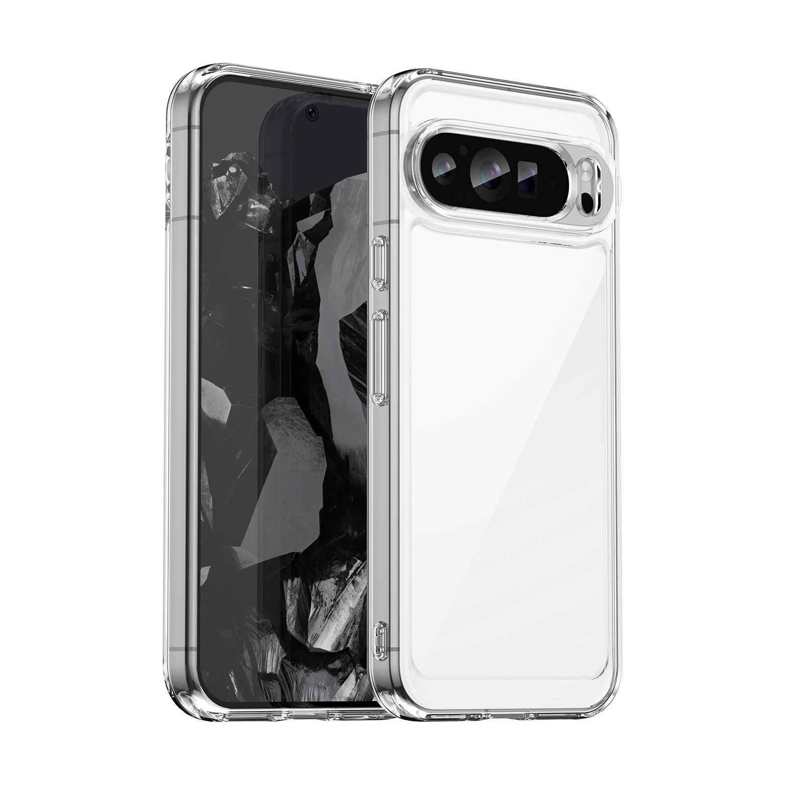 Google Pixel 10 Pro XL クリア ケース カバー TPU&PC素材 2層構造 耐