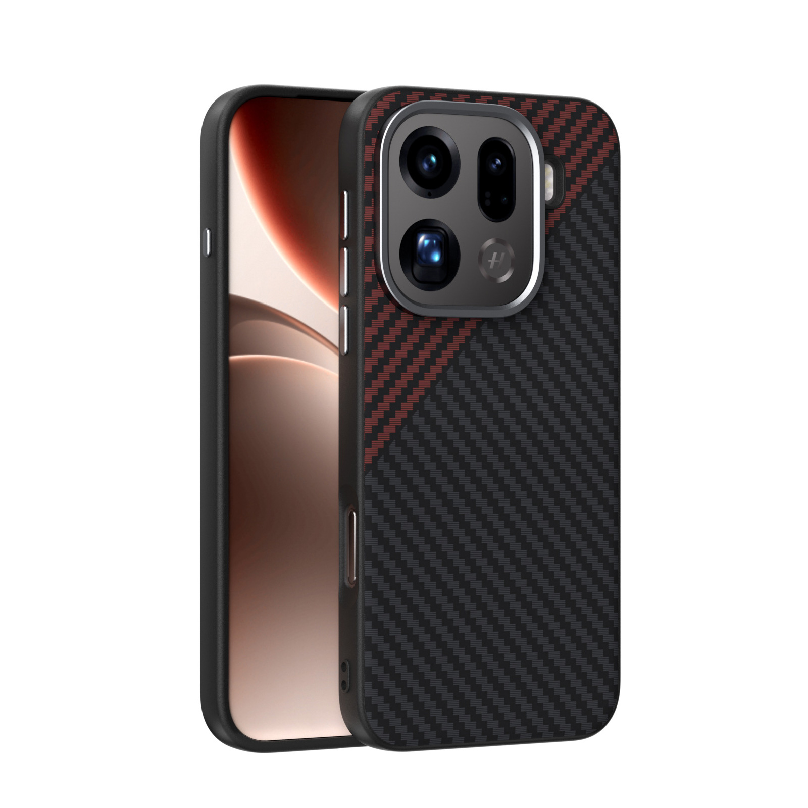 OPPO（オッポ） ファインド X9/X9 プロ ケース PC素材 カーボン調 磁吸