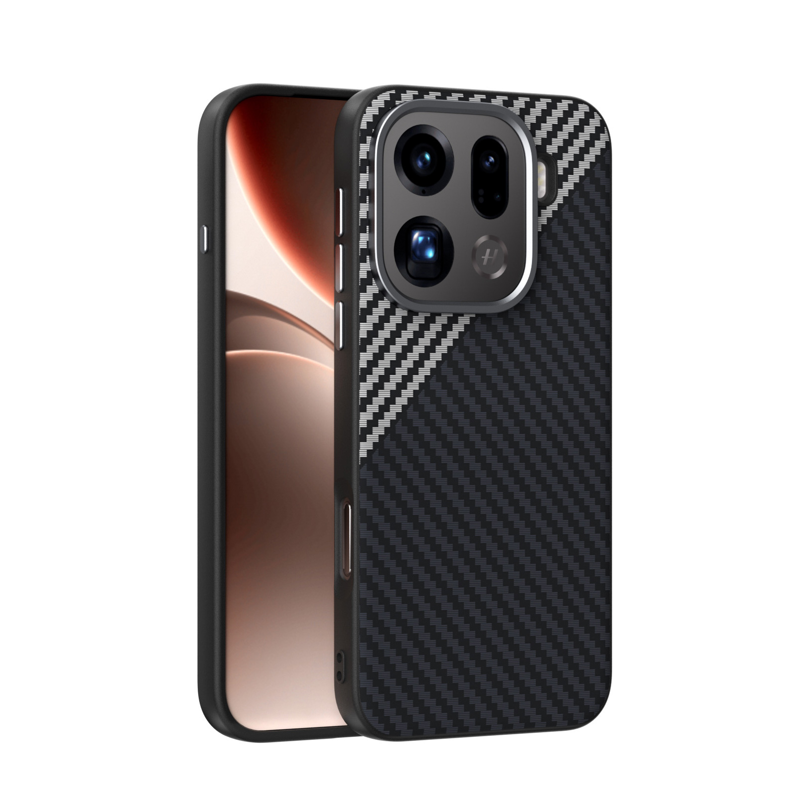 OPPO（オッポ） ファインド X9/X9 プロ ケース PC素材 カーボン調 磁吸