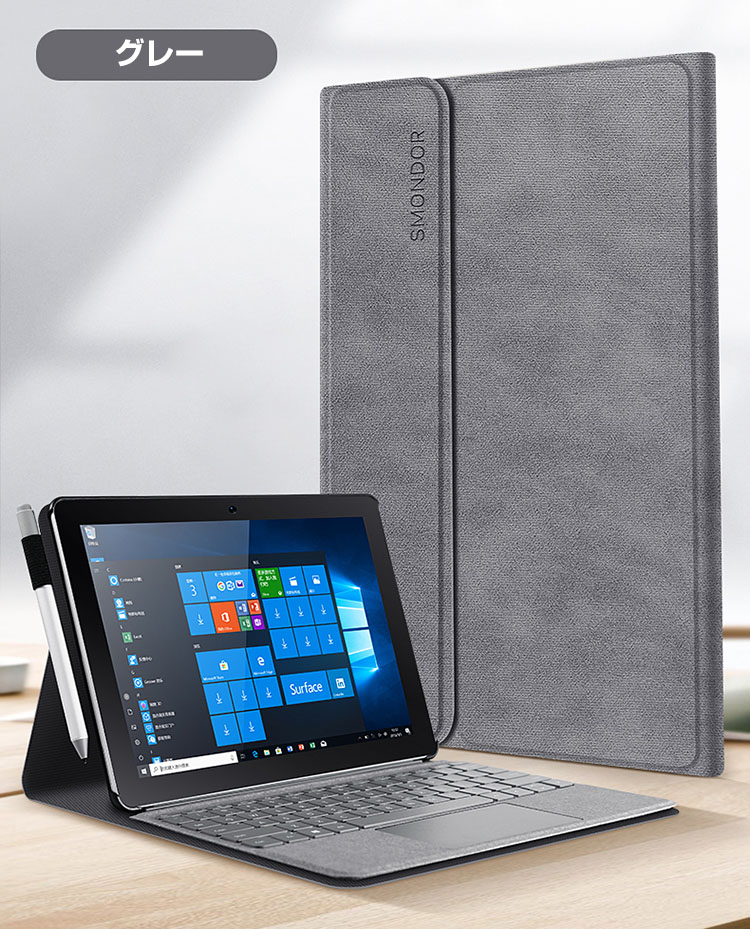 「ポイント」  Microsoft Surface Go 3 10.5 インチ ケース サーフェス 2-in-1ノートPCケース おしゃれ 手帳型 ス｜visos-store｜02