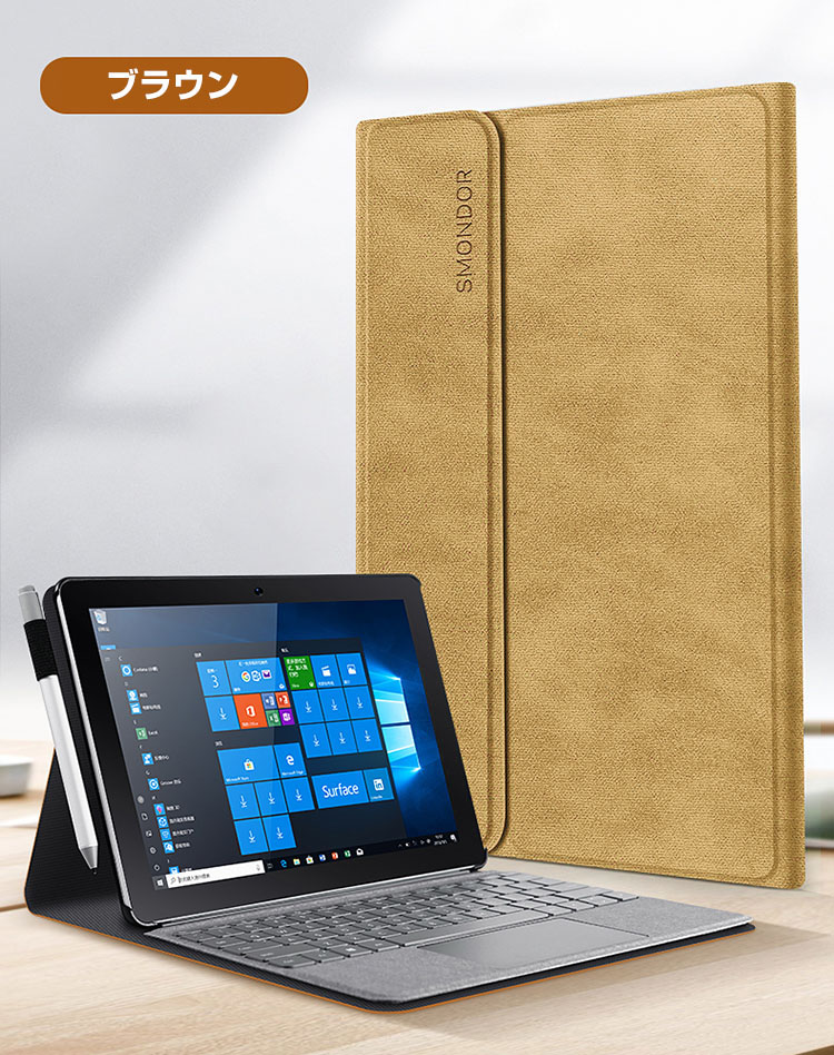 「ポイント」  Microsoft Surface Go 3 10.5 インチ ケース サーフェス 2-in-1ノートPCケース おしゃれ 手帳型 ス｜visos-store｜05