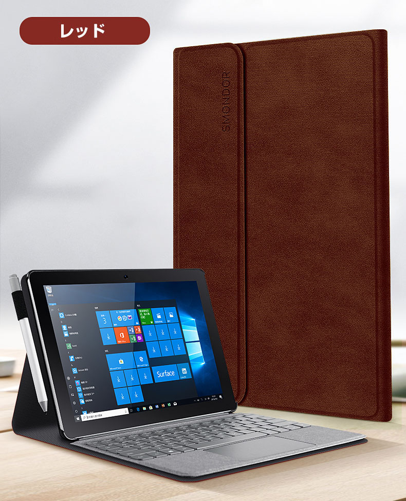 「ポイント」  Microsoft Surface Go 3 10.5 インチ ケース サーフェス 2-in-1ノートPCケース おしゃれ 手帳型 ス｜visos-store｜04