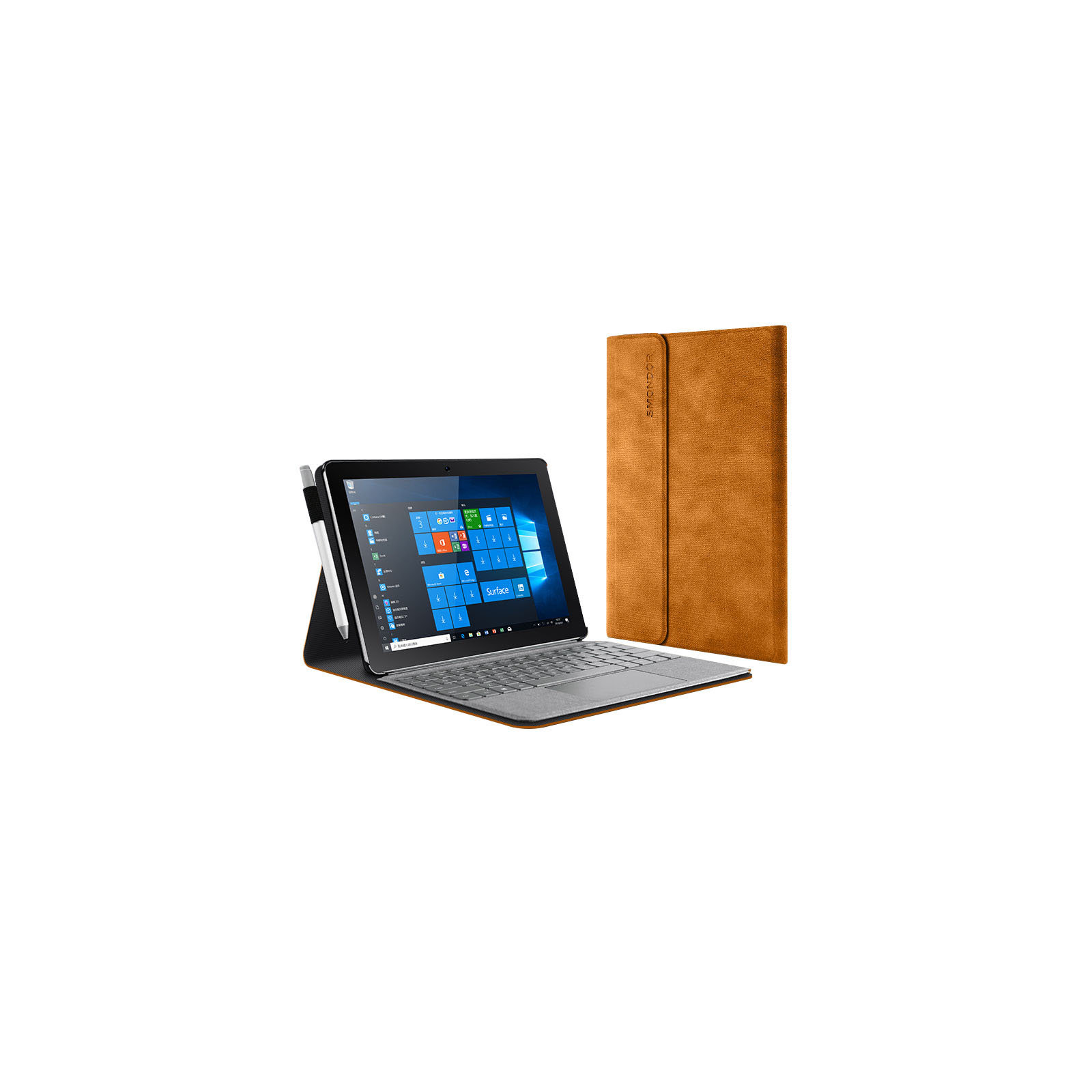 Microsoft Surface Go 4 10.5インチ  ケース カバー 手帳型 PUレザー おしゃれ  スタンド機能 キーボード収納可能です ブック型 手帳型カバー｜visos-store｜02