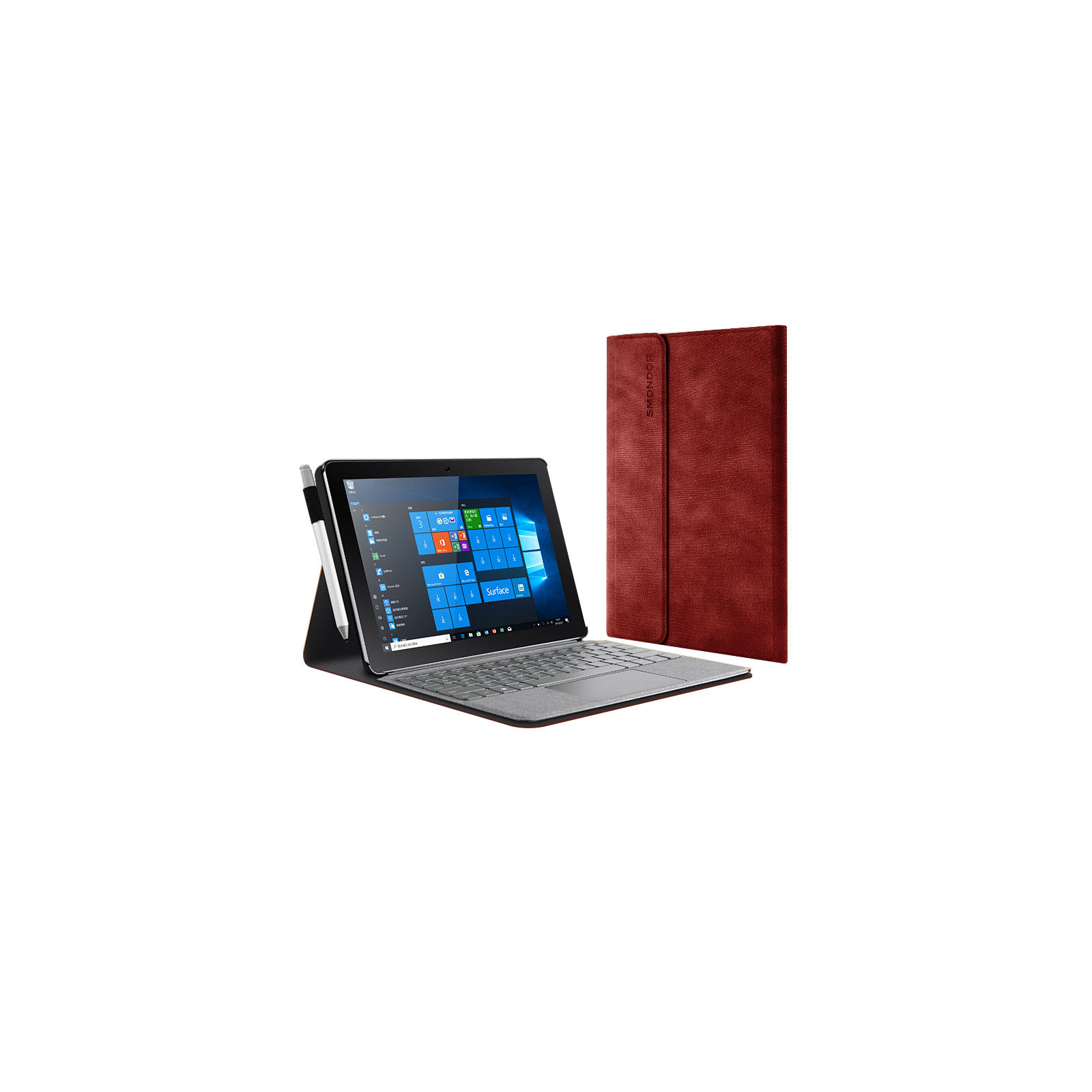 Microsoft Surface Go 4 10.5インチ  ケース カバー 手帳型 PUレザー おしゃれ  スタンド機能 キーボード収納可能です ブック型 手帳型カバー｜visos-store｜05