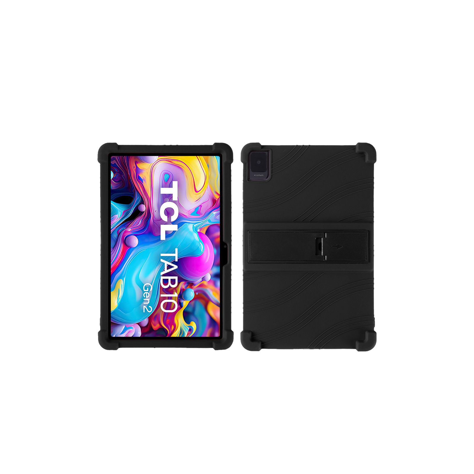 TCL TAB 10 Gen 2 ケース 耐衝撃 カバー シリコン素材 TCL タブ 10 Gen 2 ソフトカバー スタンド機能 CASE 傷やほこりから守る 軽量 実用 保護ケース｜visos-store｜02