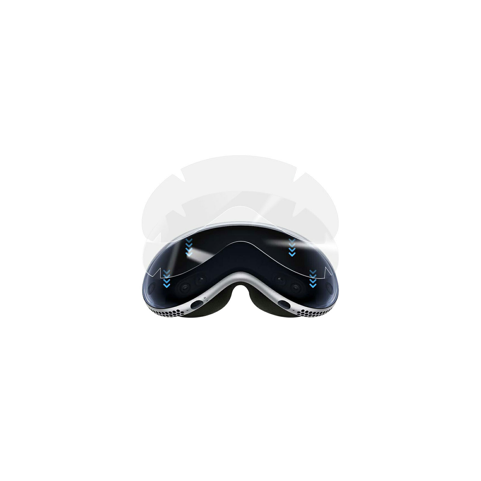 アップル Apple Vision Pro 液晶保護フィルム 2枚入り TPU フィルム 光沢 傷防止  フィルム  アップル VR 保護シート   貼り付け簡単｜visos-store｜02